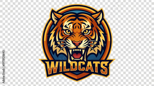 Wildcats Logo Illustration.