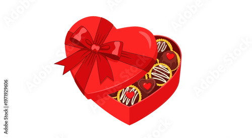 Heart Shaped Box Of Chocolates, Valentine's Day Gift, Sweet Treats