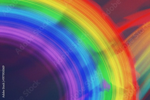 Canvas Print A close up of a rainbow colored background.