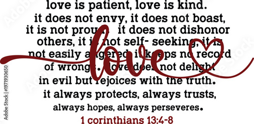 1 corinthians 13 4 8 love is patient kind and always protects