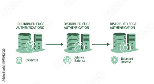 Illustrative Depiction of Distributed Edge Authentication Cyber Security.