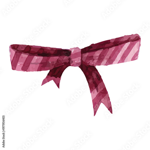 red bow on white background