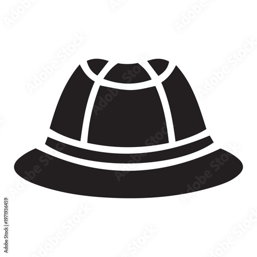 Black silhouette of a safari hat or boonie hat