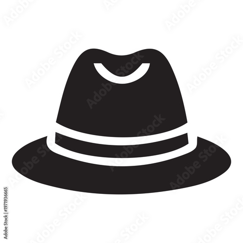 Fedora hat vector icon