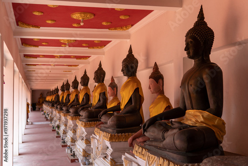 traditional thai buddhist art in temple