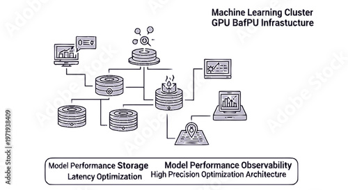Machine Learning Cluster Infrastructure with GPU and Data Storage.