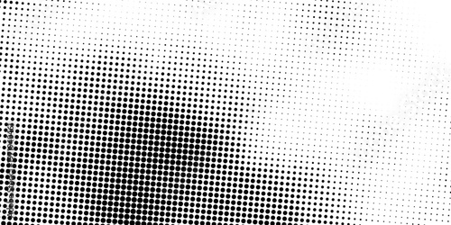 Wavy halftone grunge gradient texture. Pixelated noisy wave pattern background. Black dotted grain grit wallpaper. Fading sandy dots comic overlay. Rasterized pixelated anime or manga backdrop. Vector