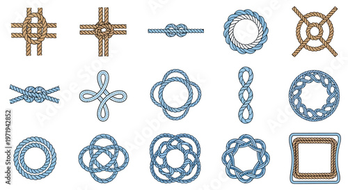 Decorative Rope Knots Collection: Nautical, Nautical, Sailing, Maritime, Decorative