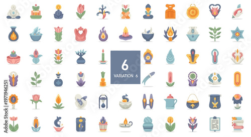 Magical Symbols and Icons Collection: Fantasy, Alchemy, Mysticism, Nature Elements