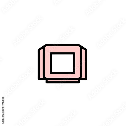 tv set isolated on white