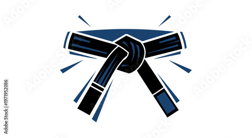 Martial Arts Black Belt Achievement Symbol, Karate Judo Taekwondo Rank
