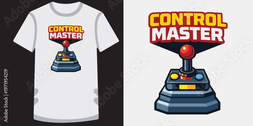 Control master logo design for t-shirt design, esport team or gaming streamer apparel.