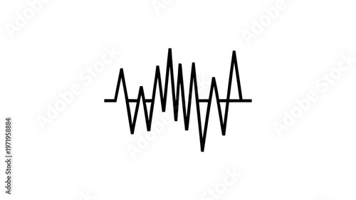 Audio sound waveform animation on a white background