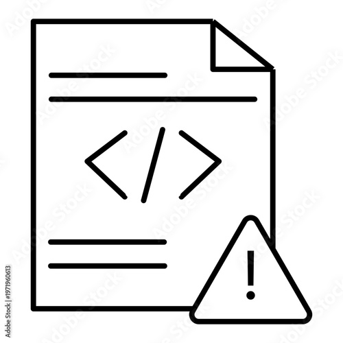 error code line icon with editable stroke