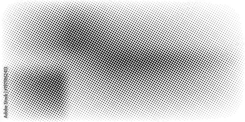 Vector mesh rectangle halftone gradient texture. Vanishing polka dot background. Repeating dots gradation design abstract