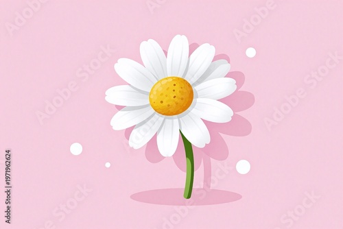 A white flower on a pink background with bokeh