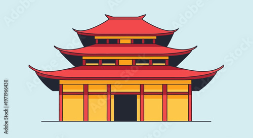 Buddha statue stands in ancient temple on a peaceful Day