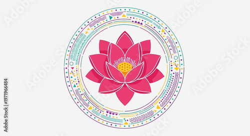 Buddha meditates peacefully on a serene Day surrounded by lotus flowers.