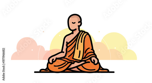 Buddha meditates peacefully on a serene Day in nature