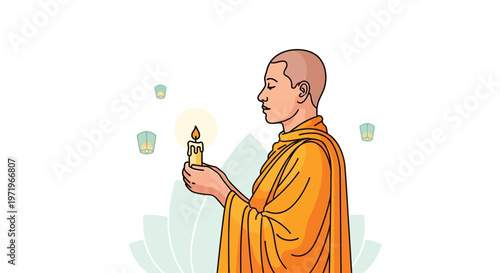 Buddha meditates peacefully on a serene Day in nature