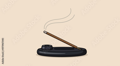 The serene Buddha sits on a mat on a peaceful Day surrounded by smoke incense sticks.