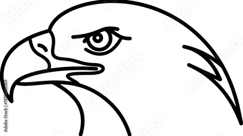 Eagle Head Close Up Profile.