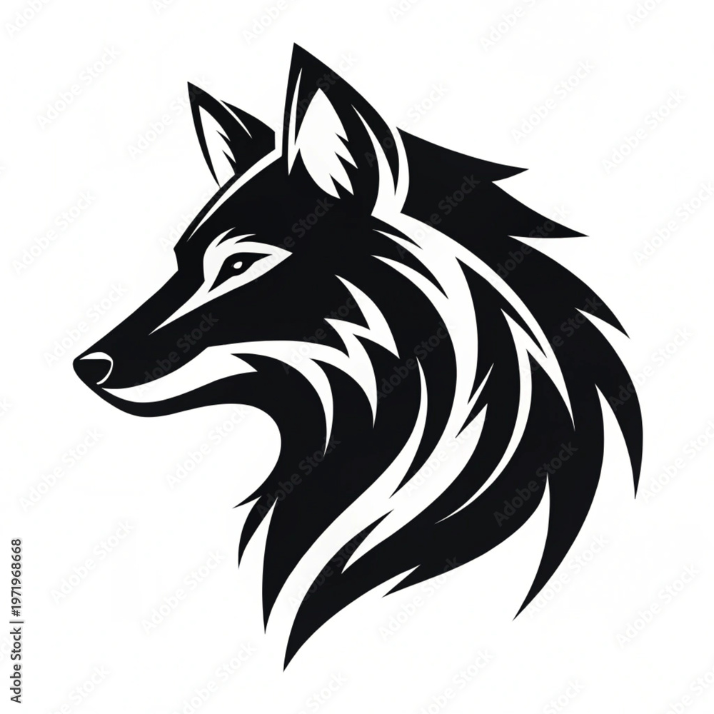 Fototapeta premium wolf head icon