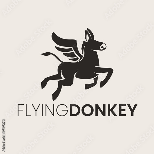 Flying Donkey Freedom Logo Design