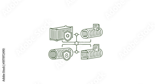 Schematic Illustration of Septic System Components and Connections.