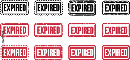 Collection of various expired stamp designs for marking purposes