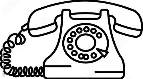 Vintage rotary phone device.