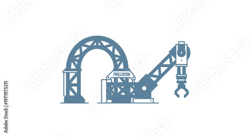 Robotic Arm Illustration - Modern Industrial Automation and Technology.