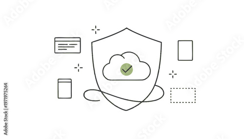 Secure Cloud Computing - Shield Protecting Data and Information.