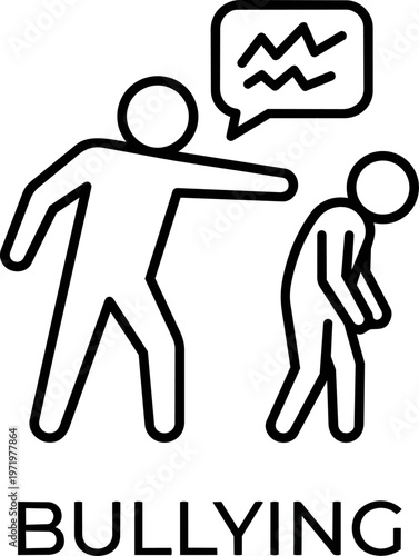 Bullying concept with two people.