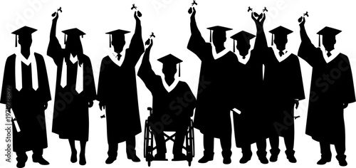 
 Save to Library
 Download Preview
 Preview Crop
 Find Similar
 
File #:  1935325868
Portrait of disability young man in wheelchair with college friends graduate in cap and gown raising hands holding