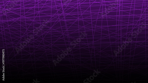 紫色のグラデーションに細いラインが交差する幾何学的な抽象背景