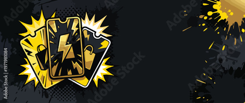 Black Friday Sale Coupon Cards with Comic Burst Accents Retail E commerce