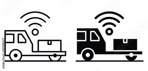 Modern Delivery Trucks with Wireless Technology for Efficient Logistics