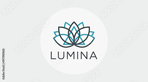 Lumina logo with lotus flower.