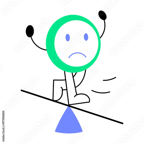 Flat style icon representing debt balancing