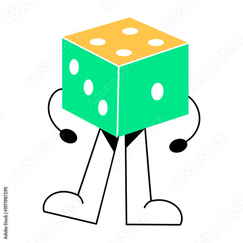 Flat style icon representing probability