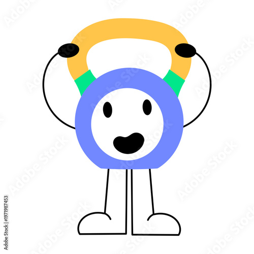 A flat style icon showing performance