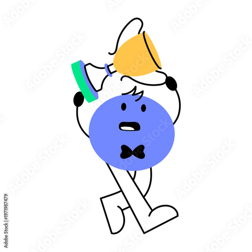 A flat style icon showing reward