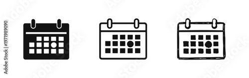 Calendar Icon with Highlighted Date for Event Schedule and Appointments