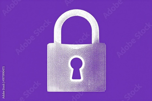 a purple padlock on a purple background