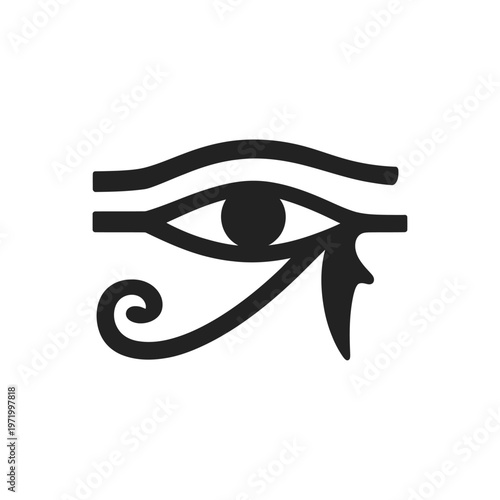 Ancient egyptian wedjat eye also known as the eye of horus symbol
