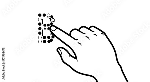 hand interacting with digital interface