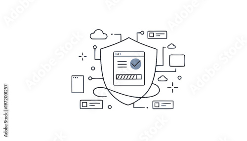 Shield Protecting Computer Network System.