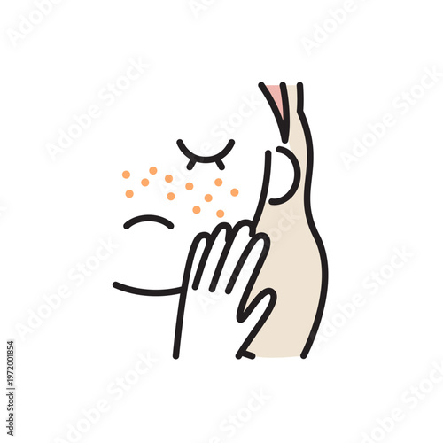 ニキビ・吹き出物をケアするフェイスアイコン（肌トラブル）