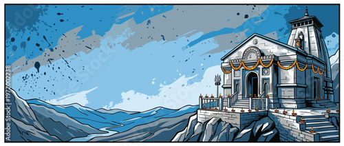 Shivaratri Temple Mountain Arrangement with Calm Visuals